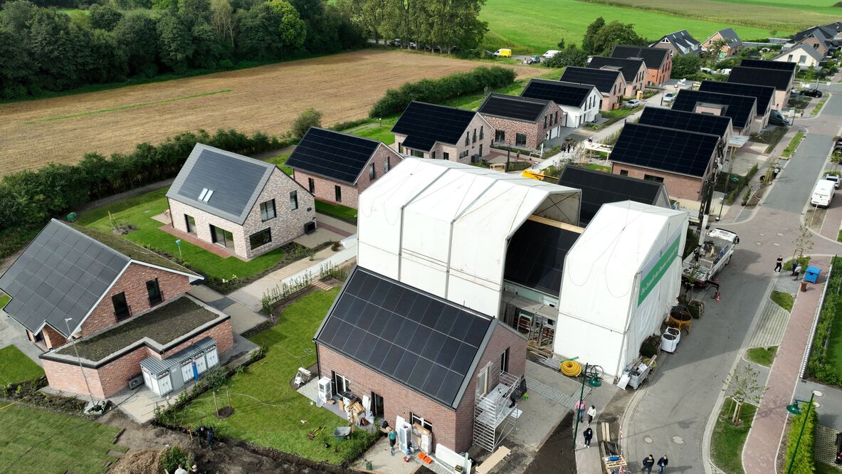 Luftbildaufnahme der SmartCity in Harsefeld