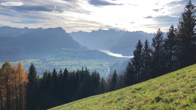 Panorama über Berge in der Schweiz
