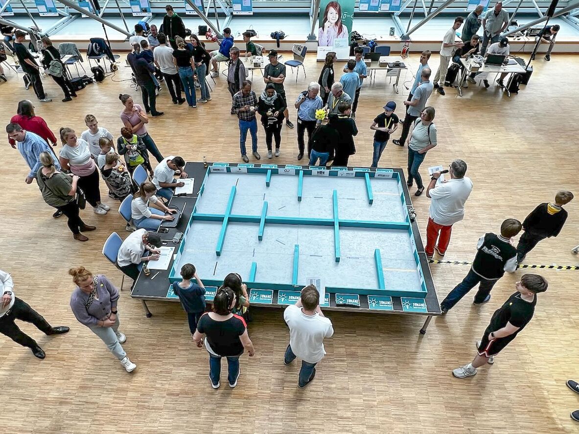 Der Parcours in der Solarhalle von oben